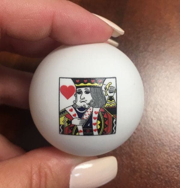 Playing-card artwork lottery balls