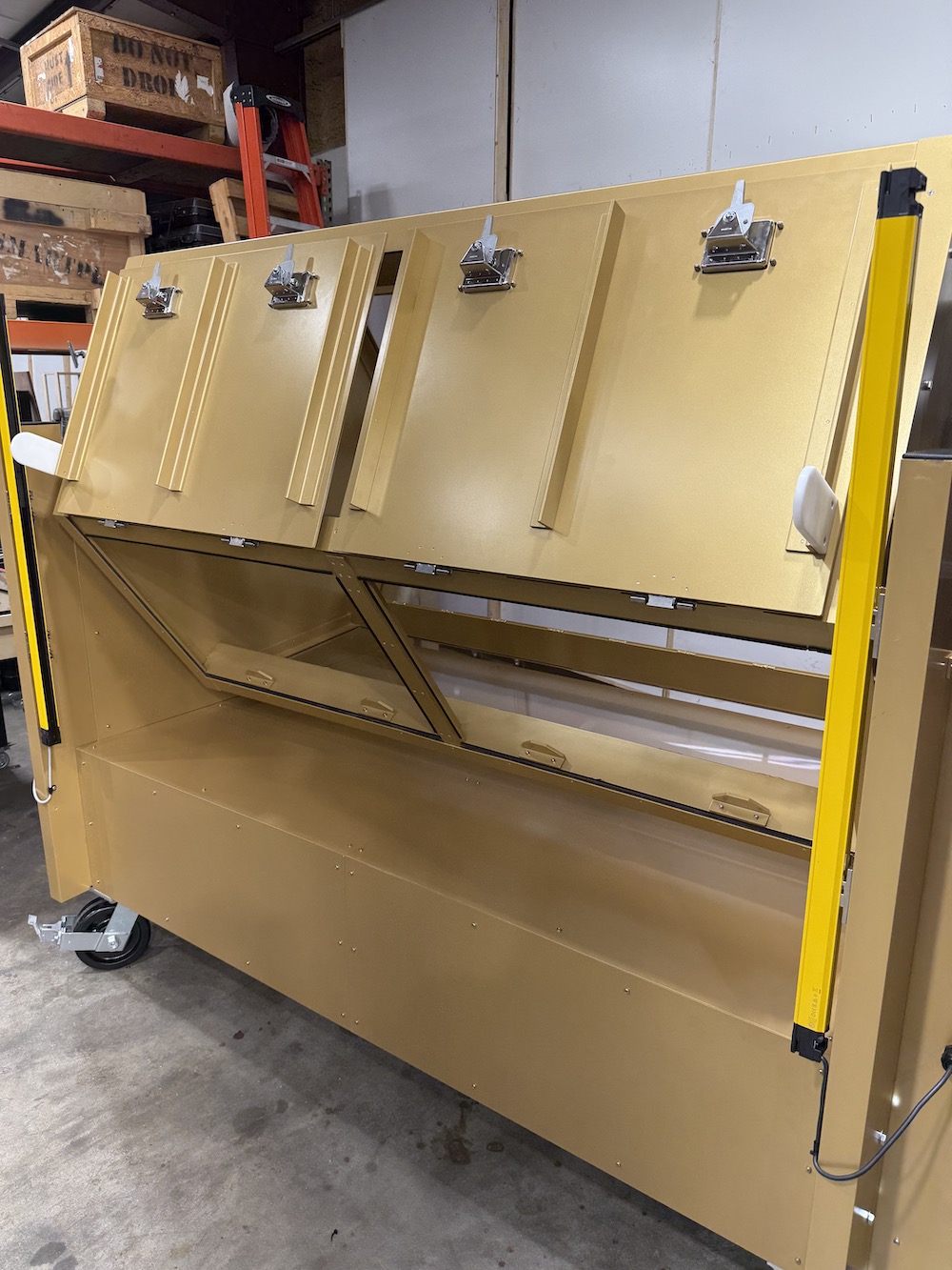 Custom gold-finish raffle drum by Smartplay International